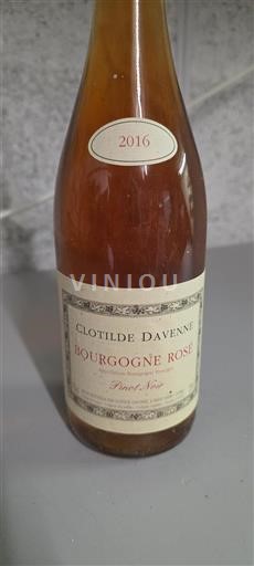 Burgundy Burgundy Rosé Clotilde Davenne 2016