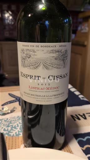 Bordeaux Listrac-Médoc Cissac Esprit de Cissac 2015