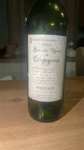Burdeos Bordeaux Dupeyron Grandes Vignes 2002
