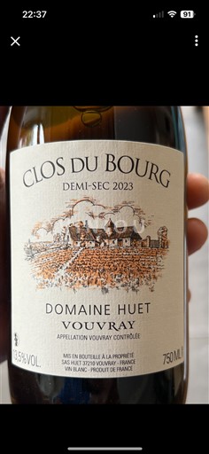 Valle della Loira Vouvray Domaine Huet Clos du Bourg 2023