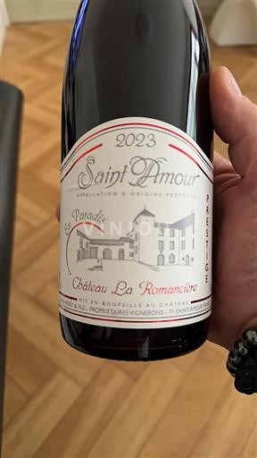 Vin Rouge sec En Paradis Château La Romancière 2023 France Beaujolais Saint-Amour