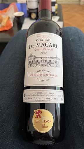 Bordeaux Bordeaux Supérieur Château Macard Padouin 2022