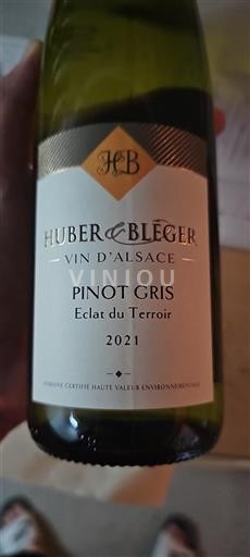 Elsass Grauburgunder Sec Huber & Bléger Éclat du Terroir 2021