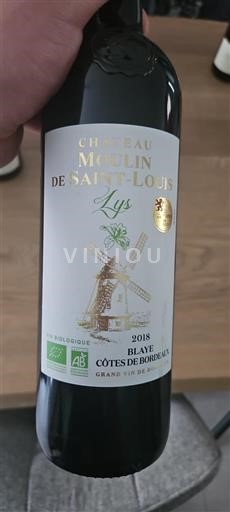 Bordeaux Blaye-côtes-de-bordeaux Château Moulin de Saint-Louis Lys 2018
