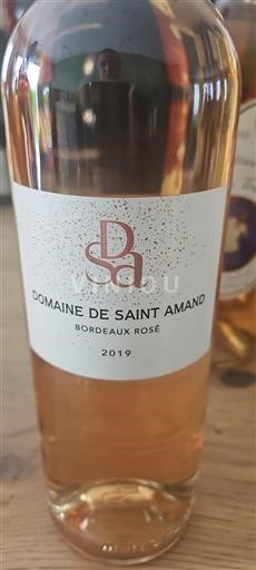 Vin Rosé sec Domaine Saint Amand 2019 France Bordeaux