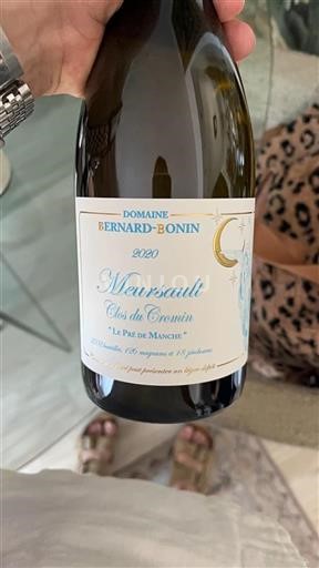 Bourgogne Meursault Domaine Bernard-Bonin Clos du Cromin 2020