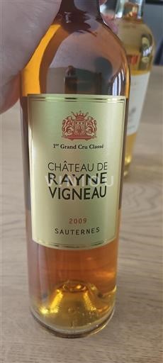 Burdeos Sauternes Premier Cru Château Rayne Vigneau 2009