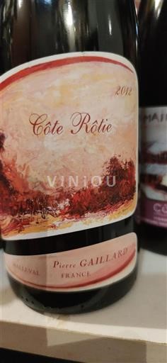 Vallée du Rhône Côte-rôtie Pierre Gaillard 2012