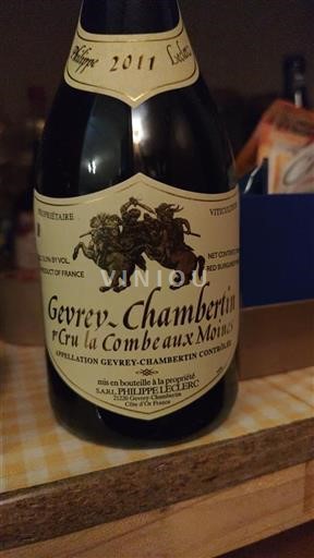 Bourgogne Gevrey-chambertin Premier Cru Philippe Leclerc La Combe aux moines 2011