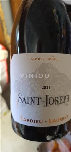 Vin Rouge sec Famille Tardieu 2021 France Vallée du Rhône Saint-Joseph AOC