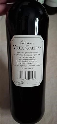Bordeaux Château Vieux Gabiran 2019