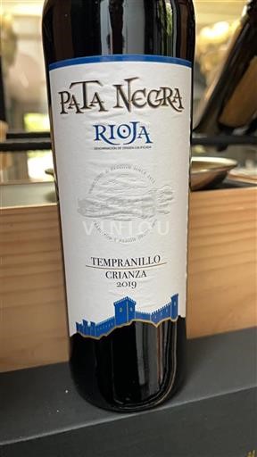 Vin Rouge sec Pata Negra 2019 Espagne La Rioja rioja