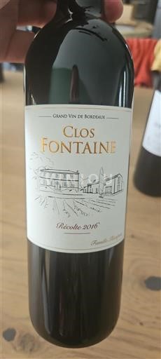 Bordeaux Clos Fontaine 2016