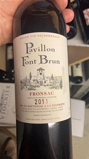 Bordeaux Fronsac Pavillon Font Brun 2011