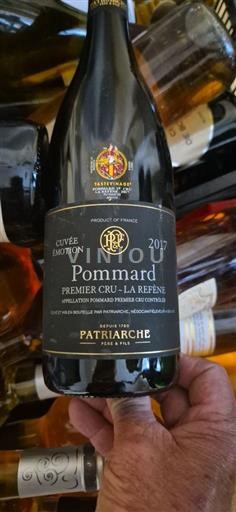 Vin Rouge sec Emotion Patriarche Père & Fils 2017 France Bourgogne Pommard Premier Cru