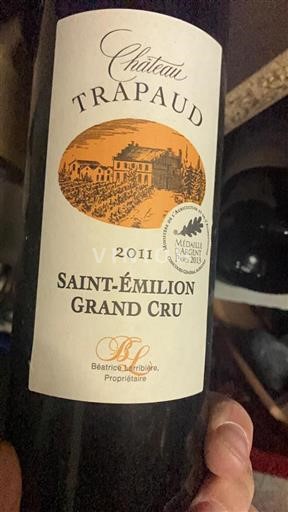 Bordeaux Saint-Émilion Grand Cru Trapaud 2011