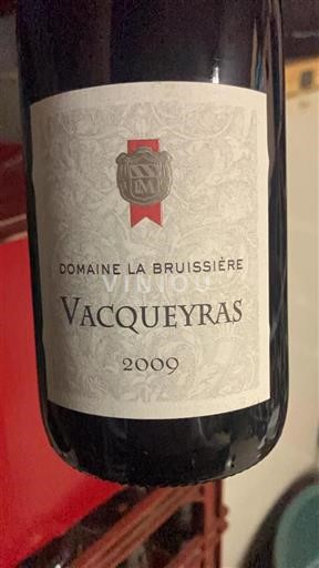 Rhône Valley Vacqueyras Domaine La Bruissière 2009