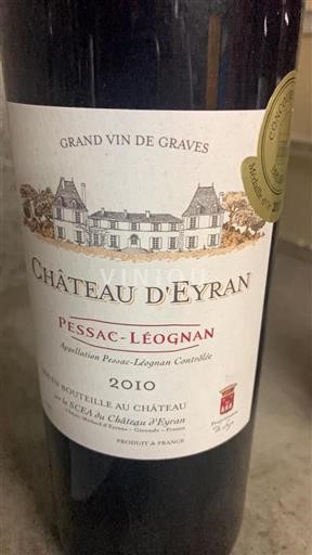 Bordeaux Pessac-Léognan Château Eyran 2010