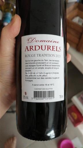 Lounais-Ranska Määrittelemätön Domaine Arduel Rouge Tradition 2023