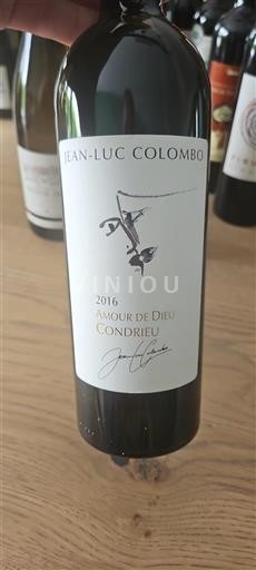 Vin Blanc sec Amour de Dieu Jean-Luc Colombo 2016 France Vallée du Rhône Condrieu