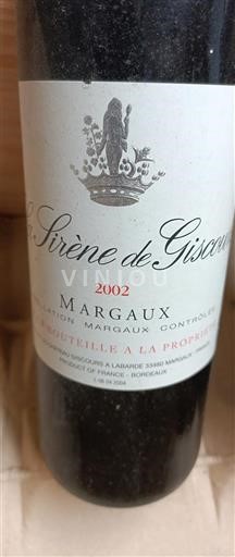 Bordeaux Margaux Grand Cru Château Giscours La Sirène de Giscours 2002
