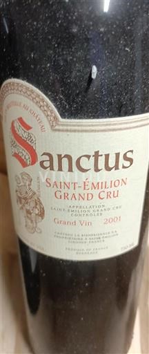 Bordeaux Saint-Émilion Grand Cru Grand Cru Château La Bienfaisance Sanctus 2001