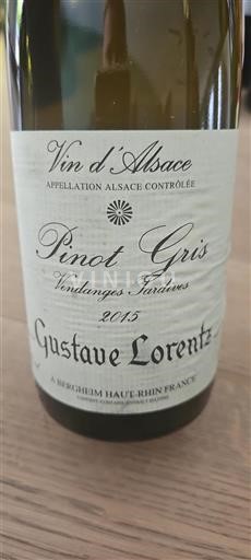 Alsace Vendanges Tardives Gustave Lorentz 2015
