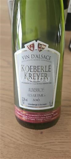 Elzas Grand Cru Koeberlé Kreyer Les Ultimes 2016