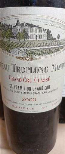 Burdeos Saint-Émilion Gran Cru Grand Cru Château Troplong Mondot 2000