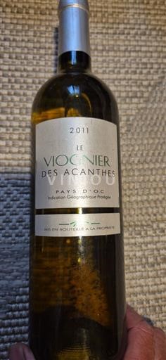 Languedoc och Roussillon Pays d'Oc Le Viognier des Acanthes 2011