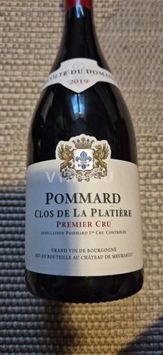 Burgundi Pommard Premier Cru Château Meursault Clos de La Plâtière 2019
