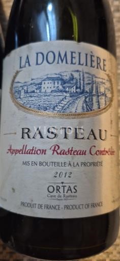 Rhône-dalen Rasteau Ortas La Domelière 2012