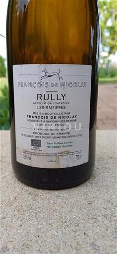 Burgundy Rully François de Nicolay Les Maizières 2019