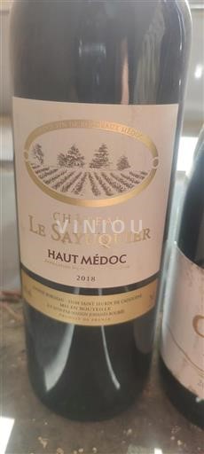 Bordeaux Haut-Médoc Château Le Sayuquier 2018