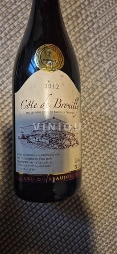 Beaujolais Côte-de-brouilly Domaine Père Jean 2012