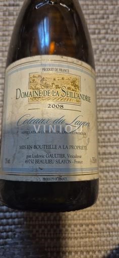Loirevallei Coteaux du Layon Domaine La Seillandrie 2008