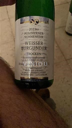 Mosel Weingut J. Blenz Pommerner Sonnenuhr 2023