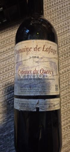 Sydvestfrankrig Coteaux-du-Quercy Domaine Lafage 1998