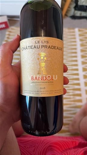 Provenza Bandol Château Pradeaux Le Lys 2018