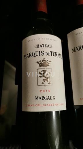 Bordeaux Margaux Grand Cru Marquis de Terme 2010