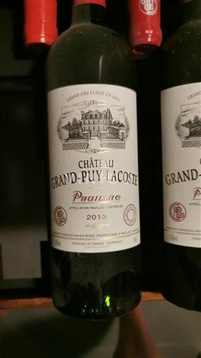Bordeaux Pauillac Grand Cru Château Grand-Puy-Lacoste 2013