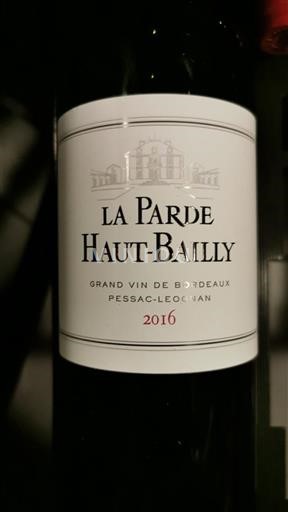 Bordeaux Pessac-Léognan Haut-Bailly La Parde Haut-Bailly 2016