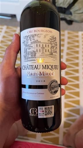 Bordeaux Haut-Médoc Cru Bourgeois Miqueu 2018