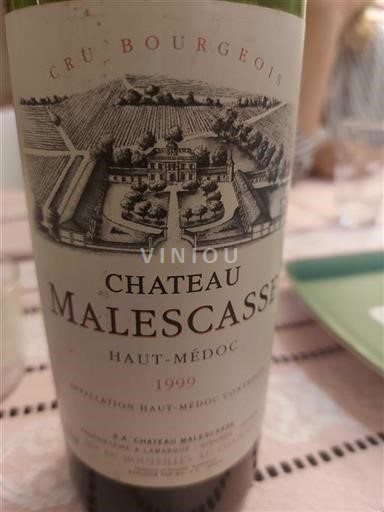 Bordeaux Haut-Médoc Cru Bourgeois Château Malescasse 1999