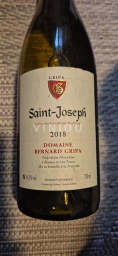 Rhônedalen Saint-Joseph Domaine Bernard Gripa 2018