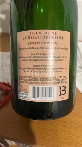 Champagne Šampanské Forget-Brimont Brut Rosé - Premier Cru Neročník