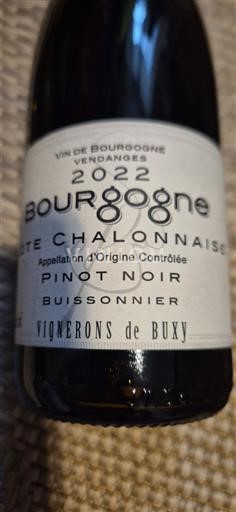 Burgundy Burgundy Côte Chalonnaise Vignerons de Buxy Buissonnier 2022