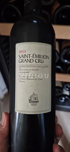 Bordeaux Saint-Émilion Grand Cru Grand Cru Château Pressac 2013