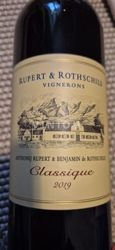 Côte sud du Cap Walker Bay Rupert et rothschild Classique 2019