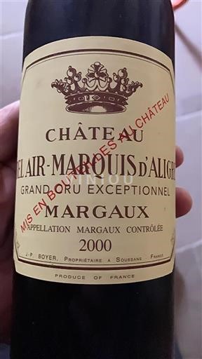 Bordeaux Margaux Château Bel Air-Marquis Aligre 2000